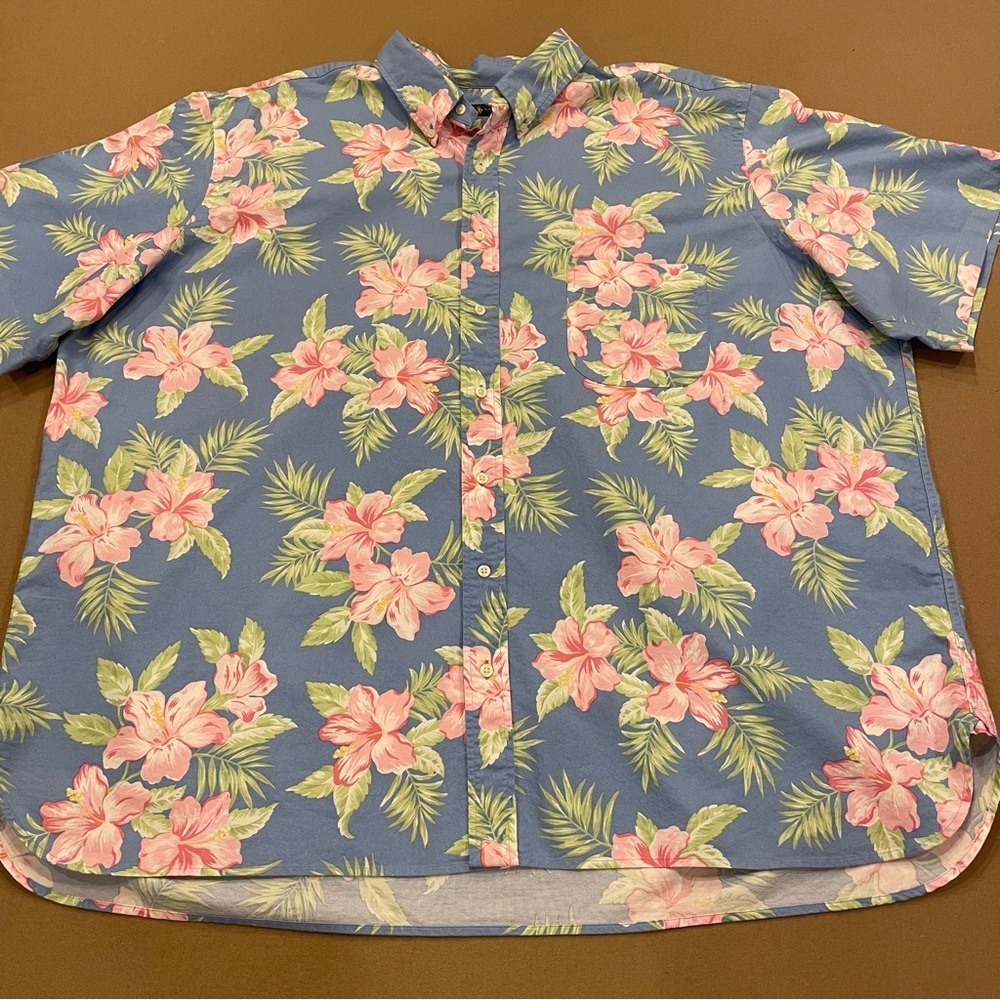 Ralph Lauren Men’s 100% Cotton Floral Hawaiian Button Down Size 3XB
